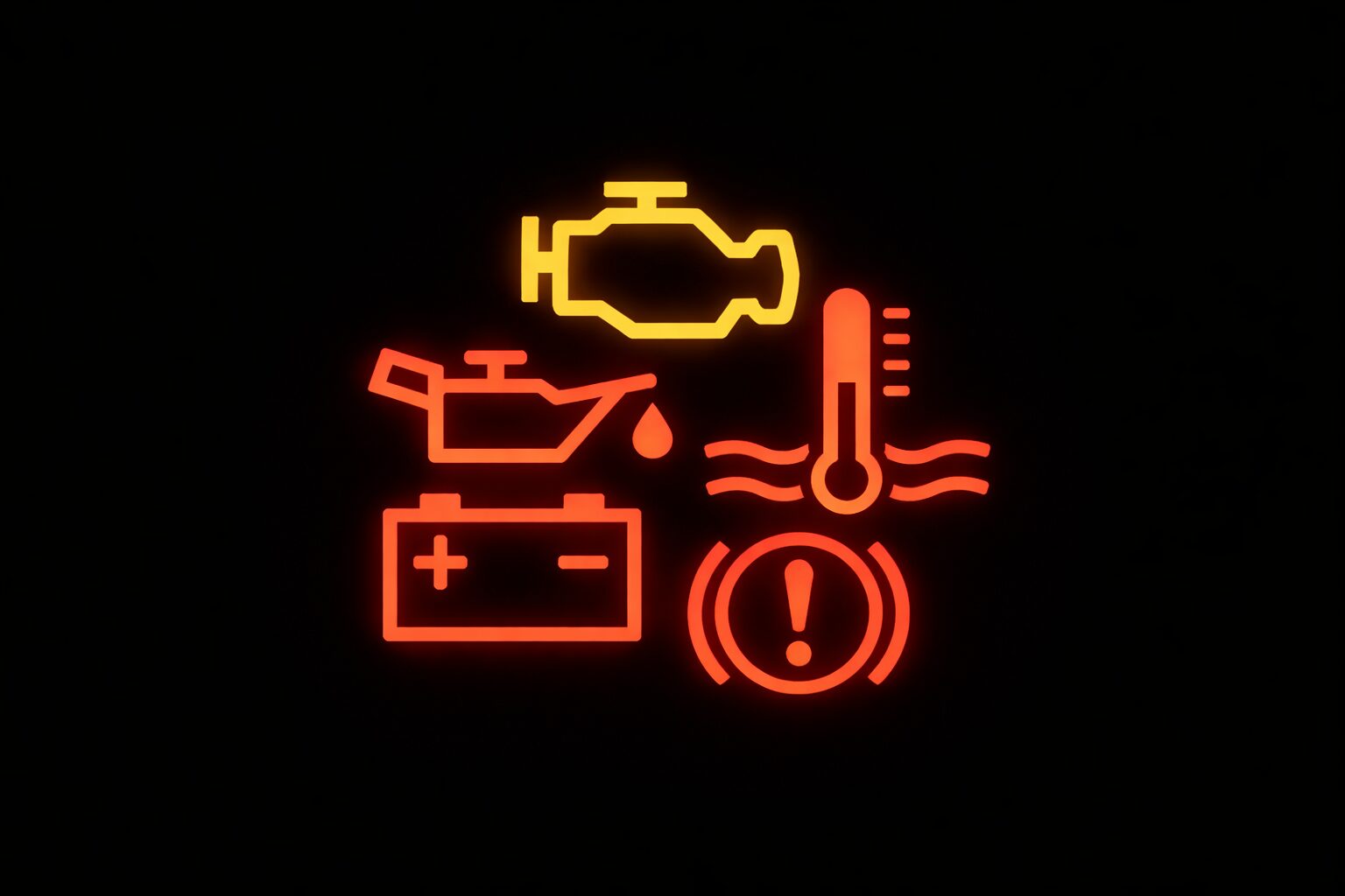 警告灯が複数点灯した場合のアイコン